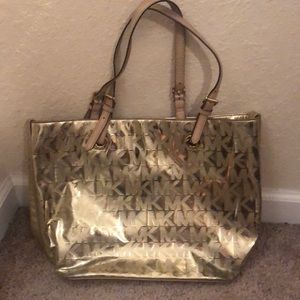 Metallic gold Michael Kors purse